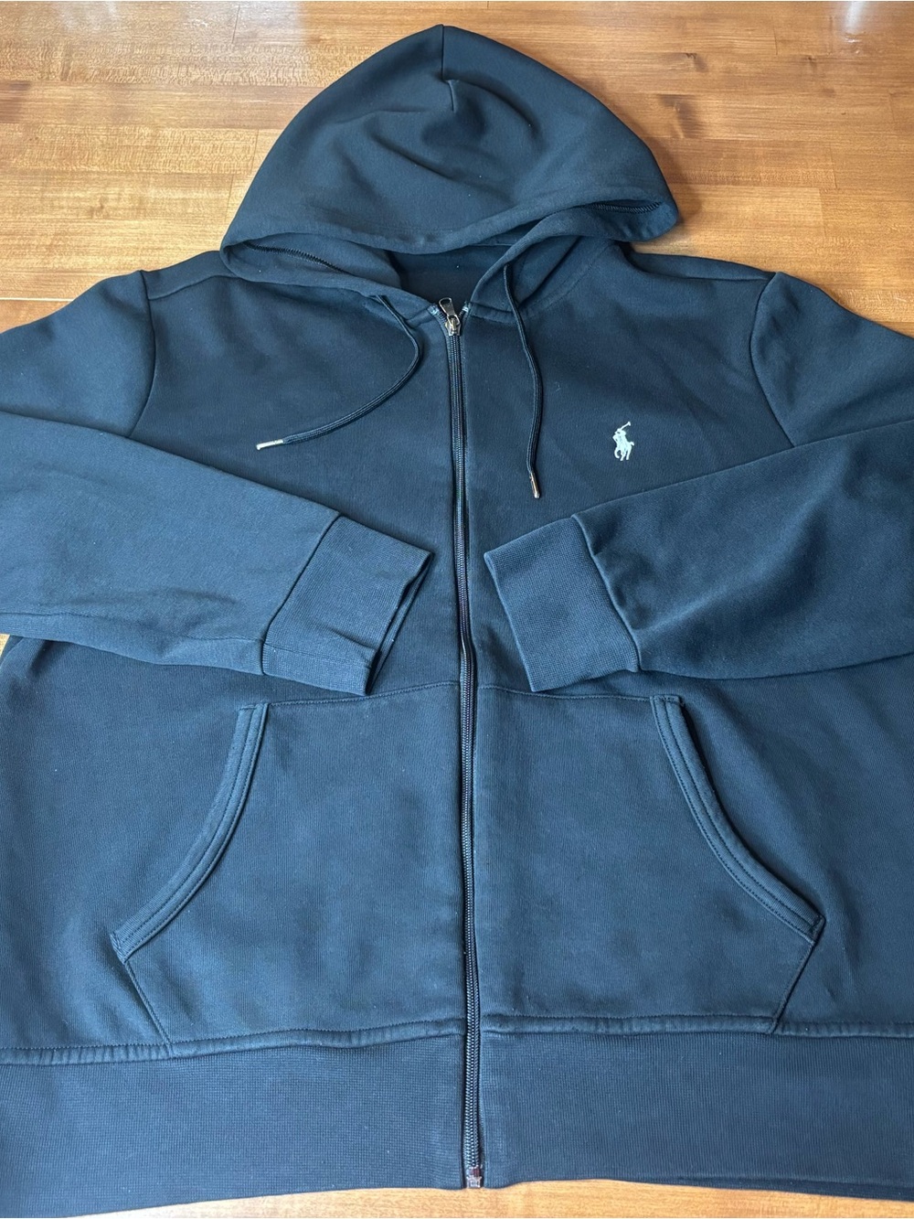 Polo by Ralph Lauren Black  Full-Zip Hoodie with Embroidered Pony